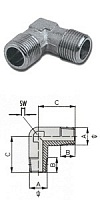 Уголок Н-Н 1/4"  GAV 1255/2 38874