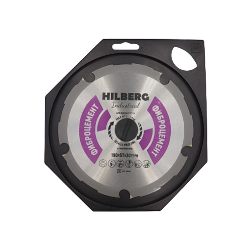 Диск пильный Hilberg ф190х30 z5 Industrial Фиброцемент Диск пильный Hilberg ф190х30 z5 Industrial Фиброцемент