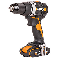 Шуруповерт аккумуляторный WORX WX102, 20В, 2,0Ач x2, Б/Щ, кейс