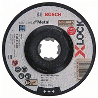 Круг шлифовальный Bosch ф125х6,0х22 по металлу вогнутый 1/10, X-LOCK 2 608 619 366