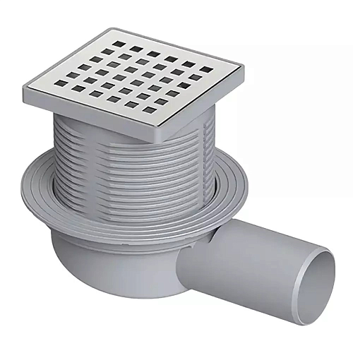 Трап горизонтальный D 110мм 100x100мм регул. реш нерж VF.041.110K.100.01