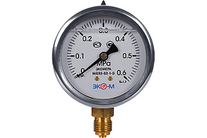 Манометр ЭКОМЕРА МД93- 63мм 0-0,6МПа 1/4" (Гидрозап.)