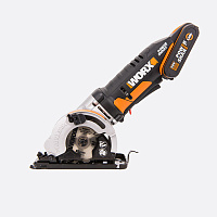 Пила дисковая аккумуляторная WORX WX527, 20В, 2.0Ач x1 коробка