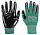 Перчатки Topex с нитриловым покрытием черно-зеленые Verto 97H152