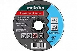 Круг шлифовальный ф125х6,0х22 для нержавейки Flexiamant Super1/10 Metabo 616747000
