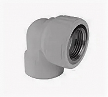 Уголок комбинированный VALFEХ PP-R ВР 32мм х 1/2" серый (10/40) 10125232Г