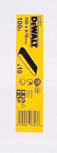 Шлифлента 100х610 k100 10 шт DeWalt DT3673 Шлифлента 100х610 k100 10 шт DeWalt DT3673