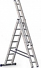 Лестница трехсекционная 3х 16 ступеней профессиональная Алюмет Р39316