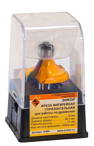 Фреза фигирейная горизонтальная ф38,1 x 17 мм хвостовик 12 мм Энкор 10589