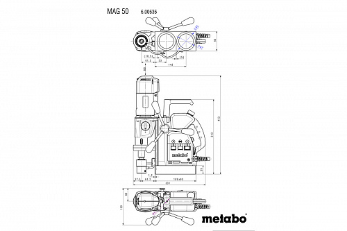 Дрель на магнитной стойке Metabo MAG 50 (600636500)