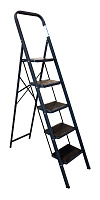 Стремянка стальная Алюмет 5 широких ступеней Хозяюшка МК 805С