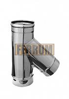 Тройник (нержавеющая сталь 0,5 мм) ф120х45° Ferrum 82904