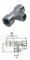 Тройник Т-образный В-В-Н 1/4" GAV 23967/1252/2