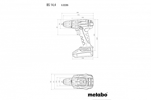 Шуруповерт аккумуляторный Metabo BS 14,4 БЗП 10 мм 2 x 2,0 Ah (602206530)