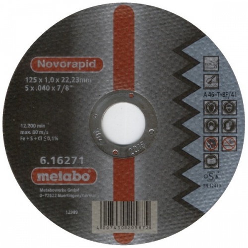Круг отрезной 150х1,0х22 для нержавейки SP-Novorapid 1/25* Круг отрезной 150х1,0х22 для нержавейки SP-Novorapid 1/25*