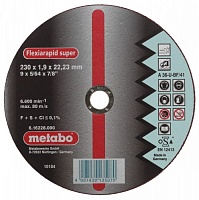 Круг отрезной 230х1,9х22 для нержавейки Flexrapid 1/25 Metabo 616185000