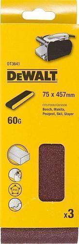 Шлифлента 75х457 k60 3 шт DeWalt DT3641 Шлифлента 75х457 k60 3 шт DeWalt DT3641