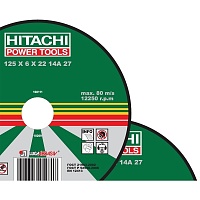 Шлифовальный круг ф125х6,0х22 1шт10/80 PREM Hitachi 12560HR PREM