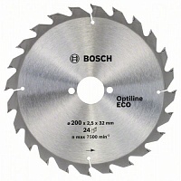 Диск пильный по дереву (190x20/16 z24) Optiline Wood Eco BOSCH 2.608.641.787