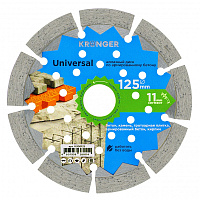 Круг алмазный Kronger ф125х1,8х11х22,2 арм. Universal Kronger U200125