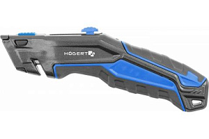 Нож со сменными лезвиями трапеция HOGERT (3лез) HT4C641