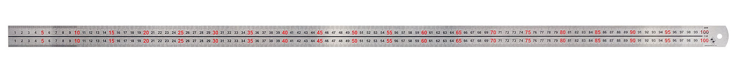 Линейка металлическая 1000мм блестящая Энкор 10853