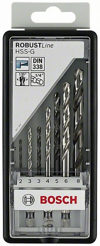 Набор сверл 7шт HSS-G Robust line Набор сверл 7шт HSS-G Robust line