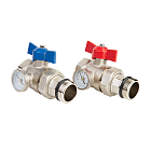 Кран шаровой MVI 1" FM с терм. для коллек. комп. 2 шт MC.312.06