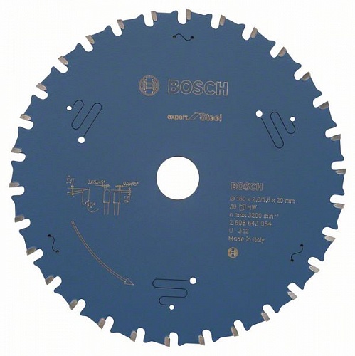 Диск пильный по металлу (160x20 z30) Ef Steel BOSCH 2.608.643.054 Диск пильный по металлу (160x20 z30) Ef Steel BOSCH 2.608.643.054