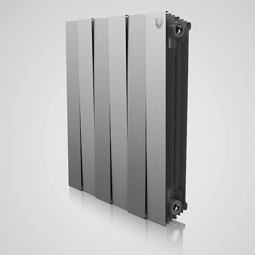 Радиатор биметаллический Royal Thermo PianoForte 500/100   8 секций серебро 1093828