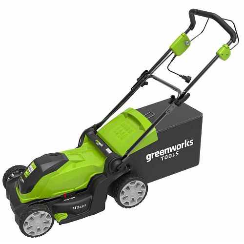Газонокосилка электрическая Greenworks GLM1241 1200Вт 40см 2505207 Газонокосилка электрическая Greenworks GLM1241 1200Вт 40см 2505207
