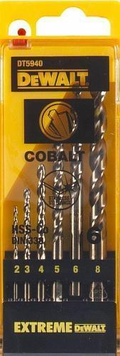Набор сверл для металла 6шт HSS-СО,ф2\3\4\5\6\8мм DeWalt DT5940 Набор сверл для металла 6шт HSS-СО,ф2\3\4\5\6\8мм DeWalt DT5940