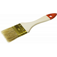 Кисть плоская ЗУБР, светлая щетина, деревянная ручка, 50мм 01099-050_z01