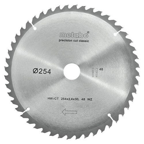 Диск пильный (254x30 z48) Metabo 628061000 Диск пильный (254x30 z48) Metabo 628061000
