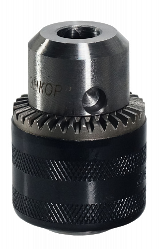 Патрон сверлильный зубчатовенцовый (ЗВП), зажимаемый диаметр 1,5-10 мм, посадка - конус В12 Энкор 23515