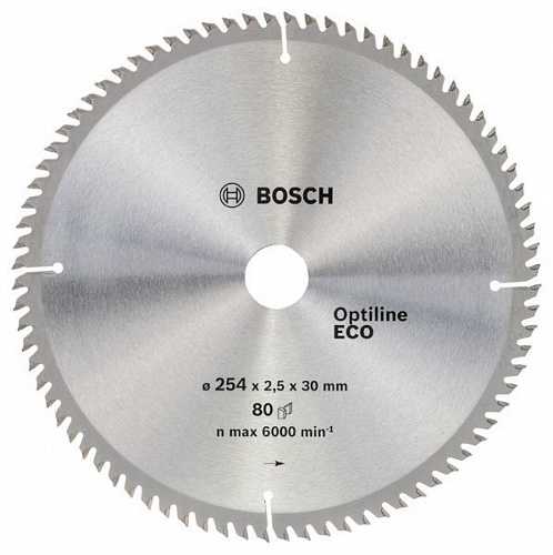 Диск пильный по дереву (254x30 z80) Optiline Wood Eco BOSCH 2.608.641.796 Диск пильный по дереву (254x30 z80) Optiline Wood Eco BOSCH 2.608.641.796