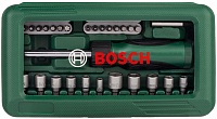 Набор бит и торцевых ключей с отверткой (46 штук) Bosch 2.607.019.504