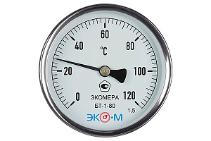 Термометр биметаллический ЭКОМЕРА БТ-1-80, 0-120С