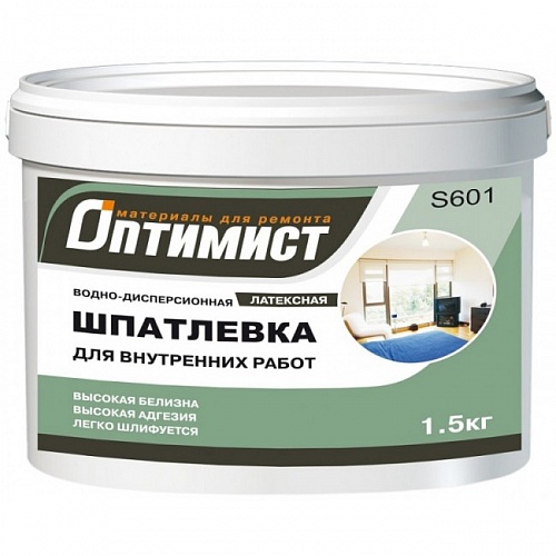 Шпатл.латексная S601 "Оптимист" 1.5кг Шпатл.латексная S601 "Оптимист" 1.5кг