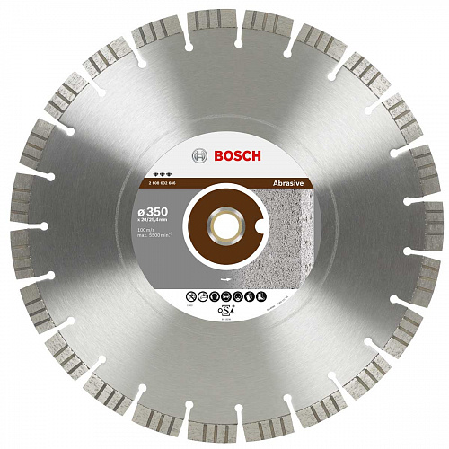 Круг алмазный Bosch ф350х25,4  Bf Abrasive 2 608 602 686