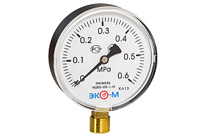 Манометр ЭКОМЕРА МД02(Э)-100мм 0-0,6 МПа 1/2" МД02Э-100-G-0,6МПа