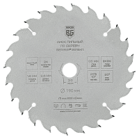 Диск пильный BERGER Б/Р ф190x20/16x24z 2.6/1.8мм ATB 10° ат BG1641
