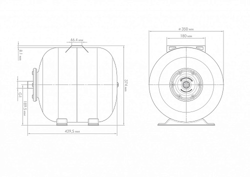 Гидроаккумулятор Джилекс 35ГПк горизонтальный 7032