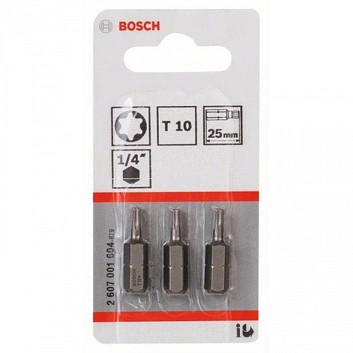 Вставка TORX T 10 25мм XH 3шт 2 607 001 604