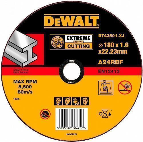 Круг отрезной 230х1,6х22 для металла Extreme DeWalt DT43501 Круг отрезной 230х1,6х22 для металла Extreme DeWalt DT43501