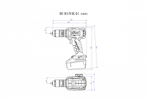 Шуруповерт аккумуляторный Metabo BS 18 LTX BL QI 2 x 5,5 Аh 602351660
