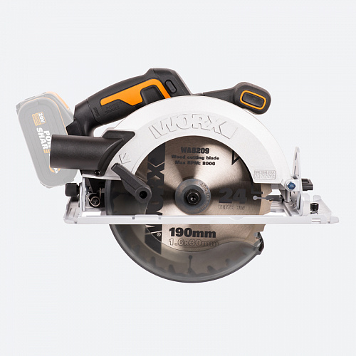 Пила дисковая аккумуляторная WORX WX520.9, 20В, Solo, коробка Пила дисковая аккумуляторная WORX WX520.9, 20В, Solo, коробка