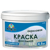 Краска водоэмульсионная фасад.с\белая Л301 4.5кг