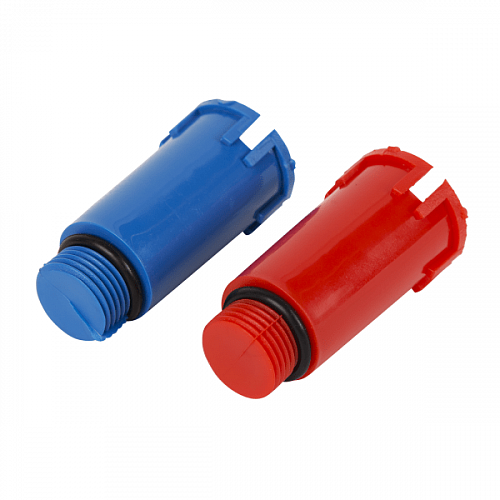 Пробка удлиненная VALFEX PP-R НР 1/2" красный+синий (1/500) 11162020L