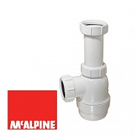 Сифон для мойки 1 1/2х 40 мм без выпуска Mc ALPINE  MRSK2-NW